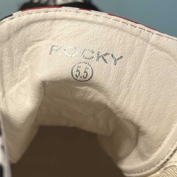 🔥RED KISS "Rocky" Bootie CURVED HEEL British UK Pattern PLATFORM Lace Up URBAN - Picture 4 of 11